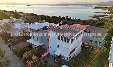 Didim akkoyde deniz manzaralı satılık 3+2 Eşyalı satılık villa