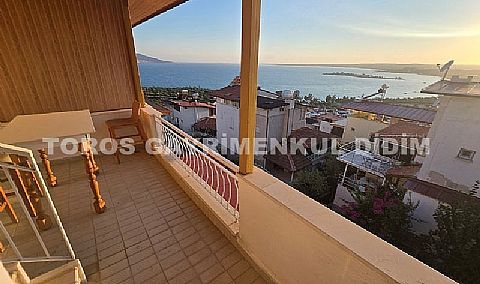 Didim Akbükte deniz manzaralı eşyalı satılık yazlık 