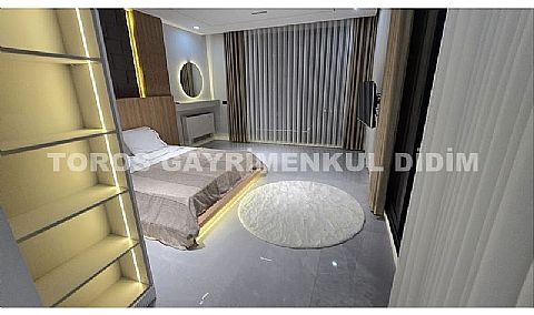 DİDİM DE SATILIK ULTRA LÜKS 5+1 EĞLENCE SALONLU VİLLA HAMAM SAUNA JAKUZİ SONSUZ HAVUZ DENİZ MANZARLI