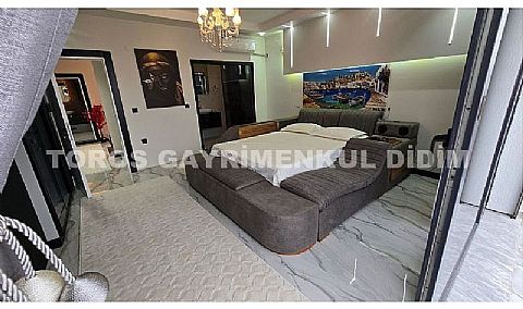 didimde 526m2 arsa içinde satılık full eşyalı saunalı hamamlı havuzlu 4+1 müstakil villa